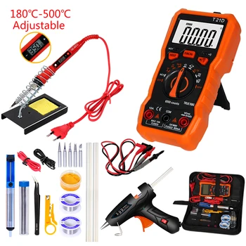 

110V-220V 80W LCD Electric Soldering iron 908S Adjustable Temperature Solder iron With quality soldering Tips Welding Tool Kits