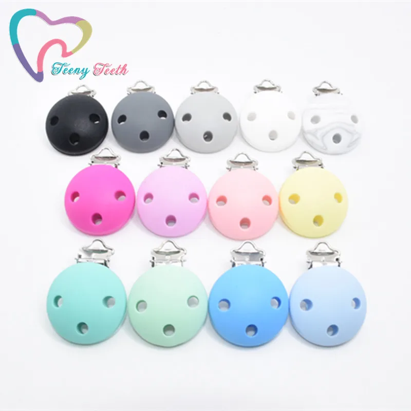 1 шт. круглый силиконовый зажим для соски-пустышки ярких цветов | Украшения и