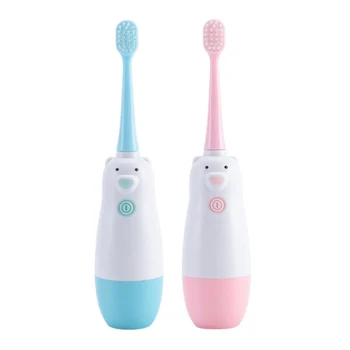 

Electric Tooth Brush Children Soft Fur Ultrasonic Cartoon Waterproof Tooth Protection Electric Toothbrush 2 Colors