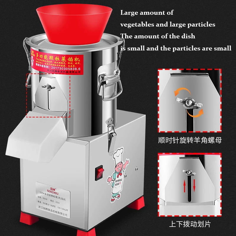 Commercial Electric Multifunctional Vegetable Chopper Food Cutter and Slicer Mandoline Slicer Blade Kcourh