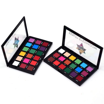 

18 Colors Eyeshadow Palette Neon Eye Shadow Palette Silky Powder Pigmented Matte Long Lasting Waterproof Eye Shadow Palette