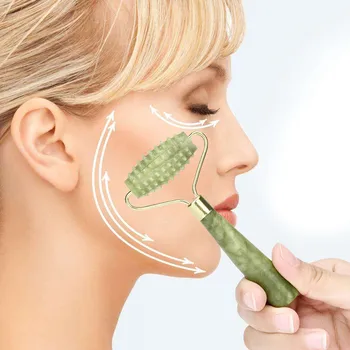 

Hot selling Natural Single head Natural Facial Beauty Massage Tool Jade Roller Face Thin massage massage