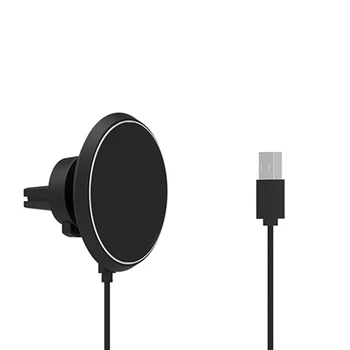 

Wireless Car Charger W3 Magnetic Holder For Iphone 8 X Samsung Galaxy S6 S7 S8 Plus QI Air Vent Stand 5V/1A Charging