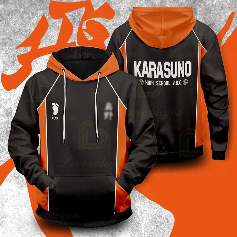 

Anime Haikyuu Cosplay Jacket Haikyuu Black Sportswear Karasuno High School Volleyball Club Uniform Costumes Coat