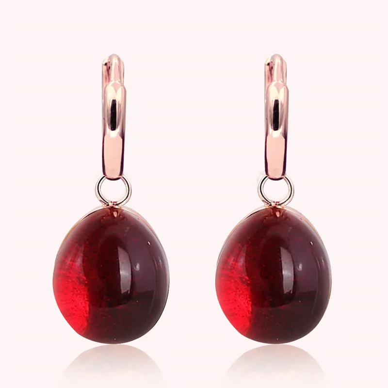 Rose gold 01 Классические серьги с кристаллами, 5 цветов, карамельные капли воды, стильные серьги золотого цвета, серьги-капли для женщин, рождественский подарок, модное ювелирное изделие - Окраска металла: Rose gold 01