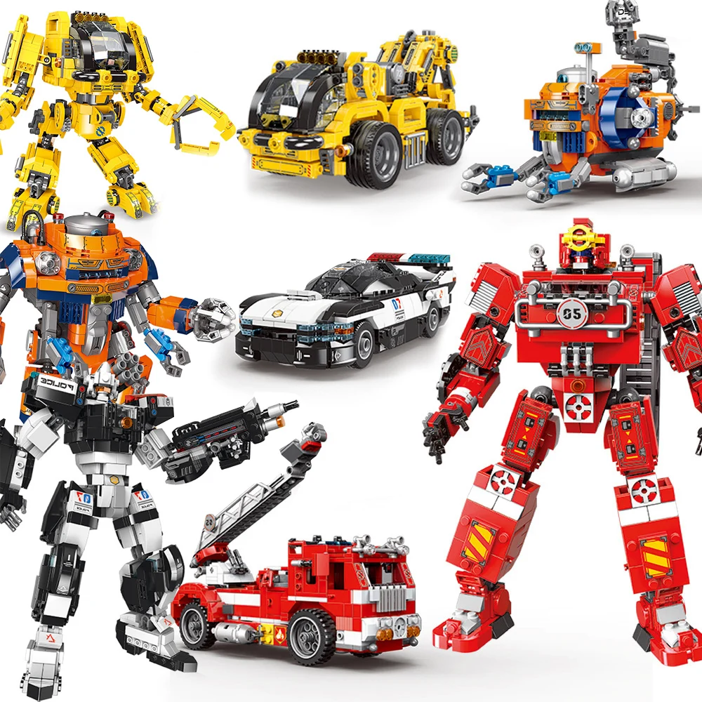 2 в 1 XingBao city vehicle mecha car fire engine модель строительные наборы блоки кирпичи детские