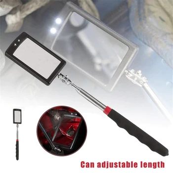 

LED Lighted Vehicle Inspection Mirror Flexible Adjustable Telescoping Mirrors 360 Degree Swivel Extend Auto Inspection Tools