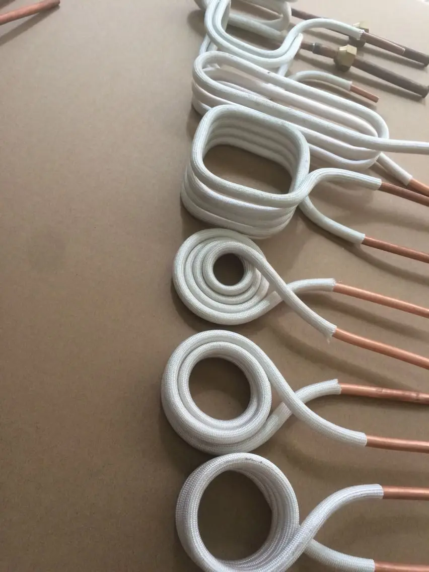High Frequency Machine Induction Heating Ring Drilling Gear Turning Tool Heating Ring Plane Coil Copper Tube Coil Induct