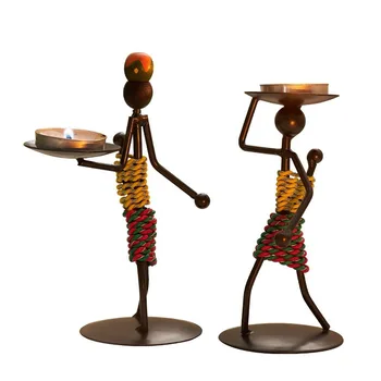 

New Products Retro American Personality Iron Man Candlestick Decoration Creative Leisure Restaurant Atmosphere Decoration Bar