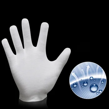 

12 Pairs Cotton White Soft Gloves Costume Jewellery Handling Work Hands Protector DNJ998