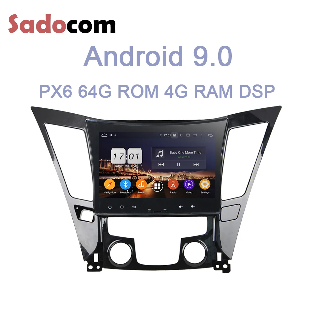 PX6 DSP " 2 din Android 9,0 8 ядерный 4G 64GB Автомобильный dvd-плеер Авторадио Bluetooth 4,2 для hyundai SONATA I40 I45 I50 YF 2011