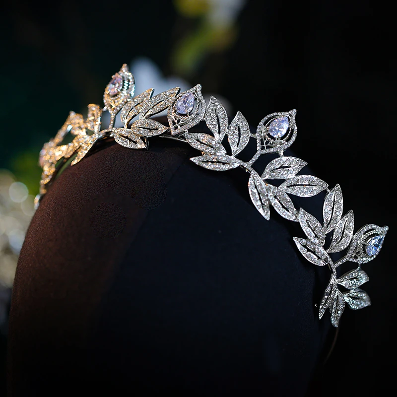 Luxury Tiaras And Crowns CZ Zirconia Princess Pageant Engagement Headband Wedding Hair Accessories Evening Dress Bridal Jewelry