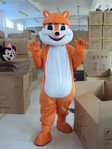 

Classic Version orange Hat rat Mascot Costume Adult Halloween Birthday party cartoon Apparel Cosplay Costumes