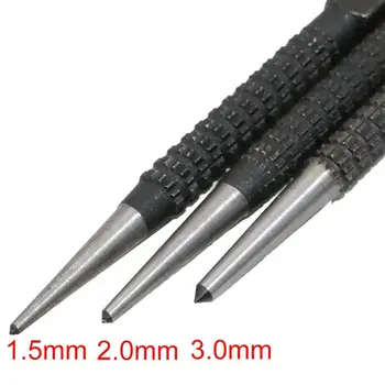 

3Pcs 1.5mm/2mm/3mm Alloy Steel Non Slip Center Punch Alloy Steel 3/32