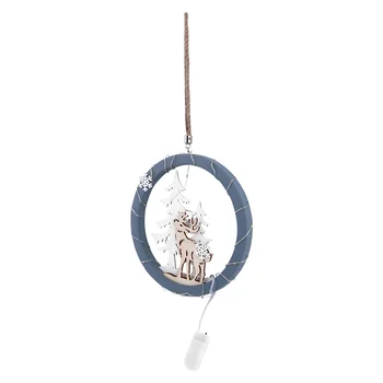 

1pc Christmas Elk Wooden Ornament Environmentally Friendly High Quality Lamp Decoration Pendant for Home Decoration Garden Ornam