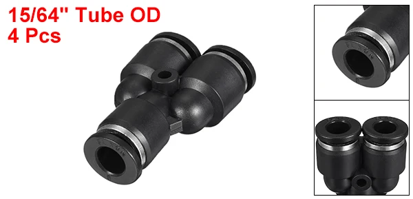 6mm 4pcs Uxcell 2/4/5/8/20 штук пуш-ап для того чтобы соединить штуцеры Y Тип соединение для труб пуш-ап подходящий фитинг для того чтобы соединить с полиэтиленом нейлон - Цвет: 6mm 4pcs