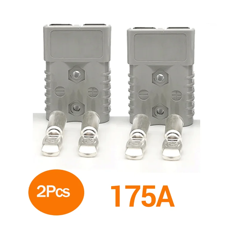 2 Pcs 175A Anderson plug 175A/ forklift battery charging connector With 1/0 AWG Silver Solid Copper Terminal | Обустройство дома