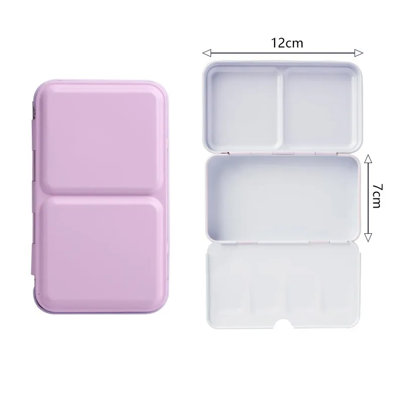 Portable solid Watercolor iron box 24 color watercolor packaging box paint empty iron art supplies watercolor palette