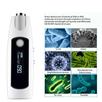 

Deep UV Sterilization Rechargeable Germicidal Light UVC Disinfection Sterilizer Kill Dust Mite UV Lamp For Hospital Bedroom