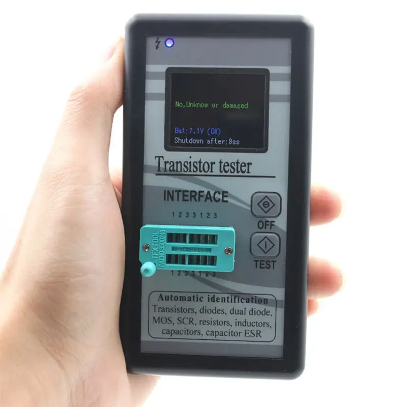 Транзистор тестер диод резистор индуктивность MOS ESR LCR метр TFT цветной дисплей