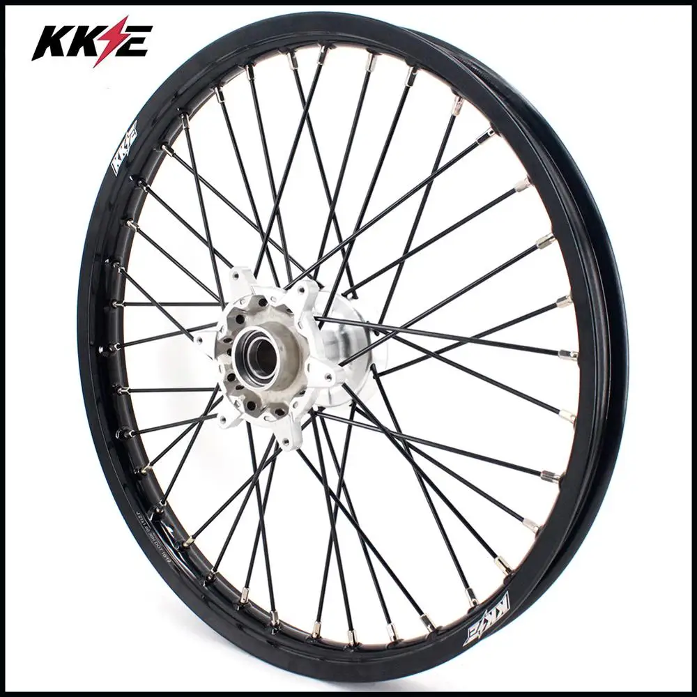 KKE 2" 19" MX литейные колеса комплект для KTM SX SXF XCW SX EXC XCF XC 125 250 350 450 505 03-19 серебро концентратор Черный луч