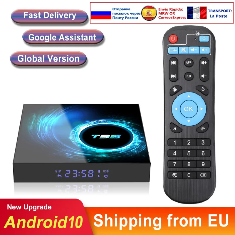 Android tv box Android 10 T95 6K H616 Quad Core Netflix Media player Play Store Free Fast Android smart tv Set top box PK H96max