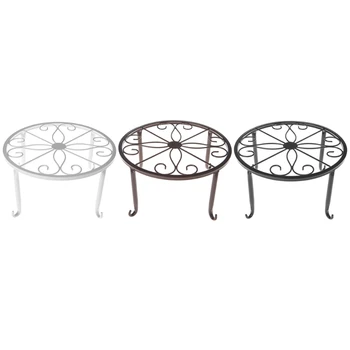 

Metal Plant Pot Stand Flowerpot Base Holder Rack Round Indoor Outdoor Home Decor