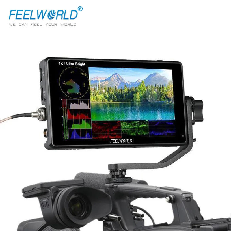 FEELWORLD LUT6S LUT6 6 дюймовый 2600nits 3D LUT HDR сенсорный экран DSLR камера полевой монитор 3G SDI 4K
