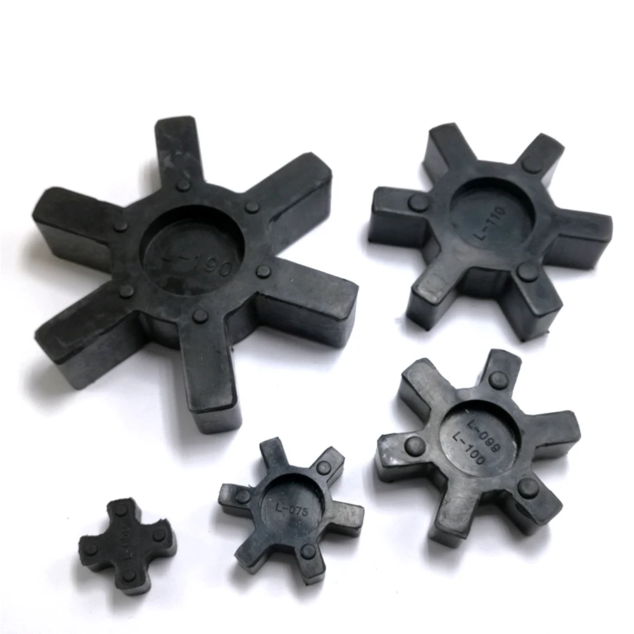 To 1" L100 Flexible 3-Piece L-Jaw Coupling Coupler Set Nbr Rubber Spider