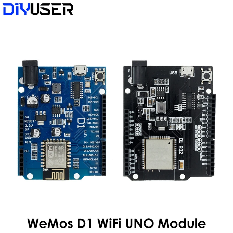 Electrónica inteligente ESP 12F/12E, WeMos D1, WiFi, UNO, basado en ...