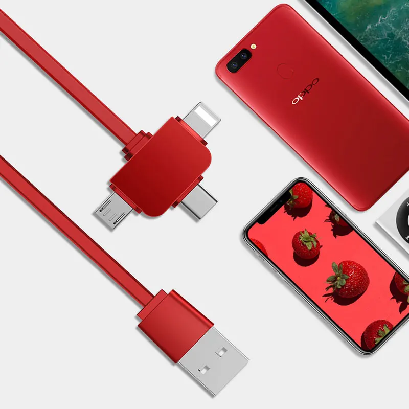 Кабель Cafele usb type-c 1 м телескопические кабели Micro Usb для IPhone Xs Max Xiaomi Mi9 huawei Red rice Note Android samsung Oppo