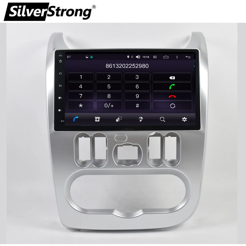  SilverStrong 4G Modem Android9.0 9inch Radio Android Car GPS for Renault Logan I Sandero Lada Lergu