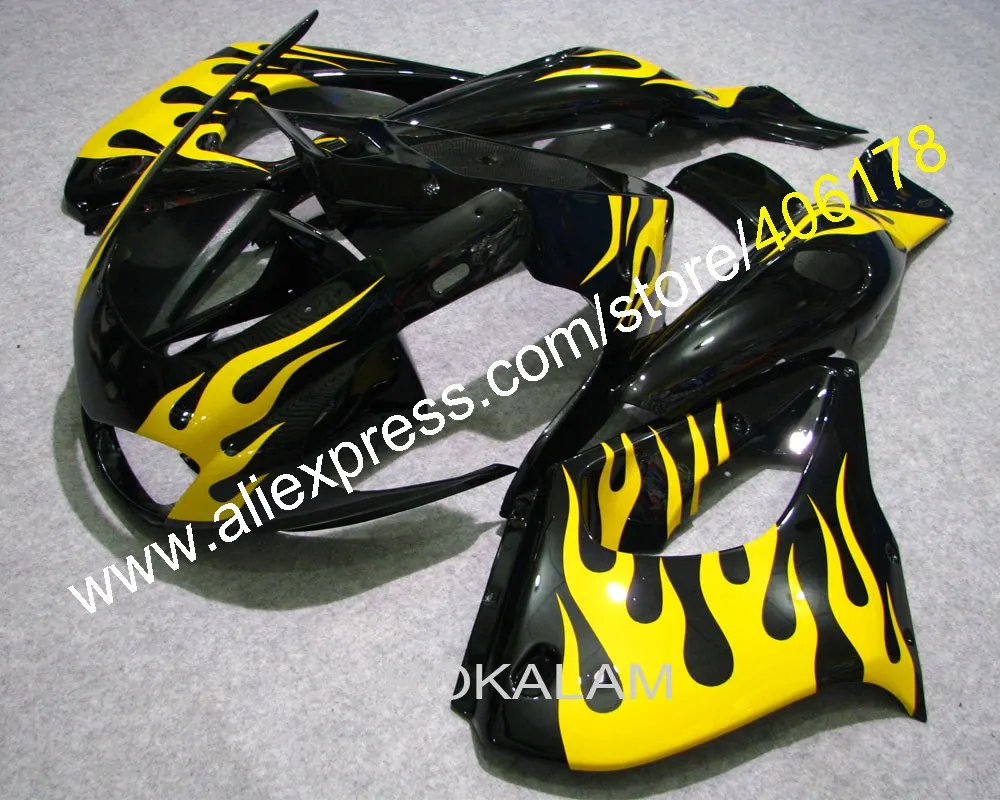 97-07 YZF-1000R Fairing Bodywork For Yamaha YZF1000R Thunderace 1997-2007 Yellow Flame MotoFairings | Автомобили и мотоциклы