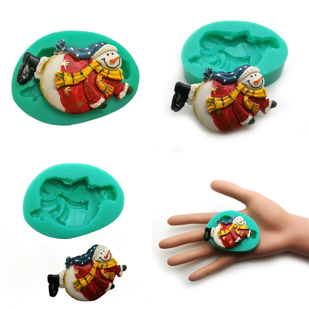 3D Weihnachten Silikon Fondant Schokolade Formen Für Kuchen Dekoration Santa Claus Zucker Handwerk Cupcake Weihnachten Baum Schnee Backen Werkzeuge – Detail 6