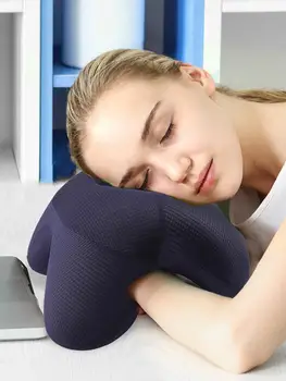 

Removable And Washable Memory Foam Nap Pillow Travel Head Pillow Neck Support Pad Office Rest Pillow Home Textile Supplies