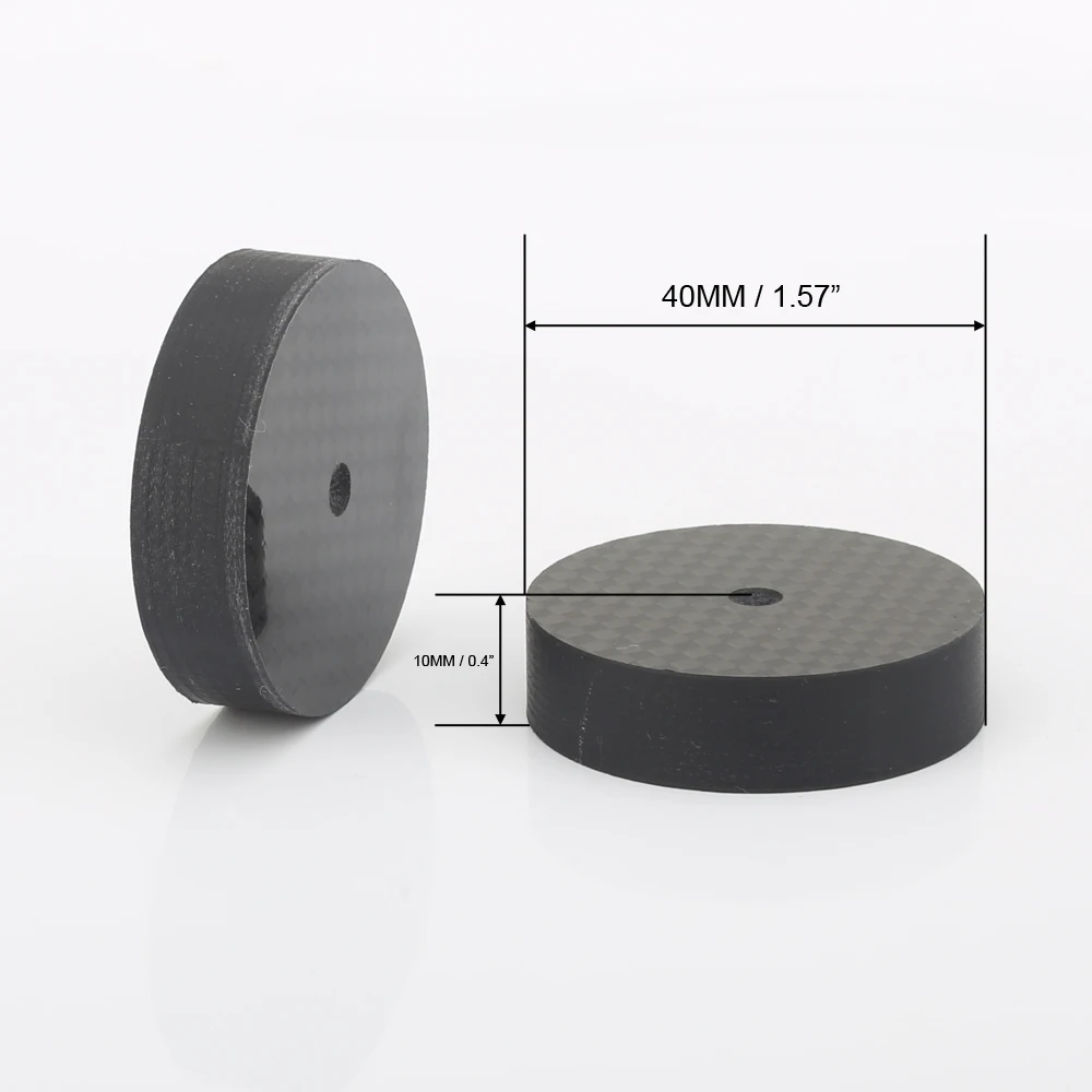 

8pieces 40MM*10MM Carbon Fiber Speaker Spike Pad Base Stand Protective