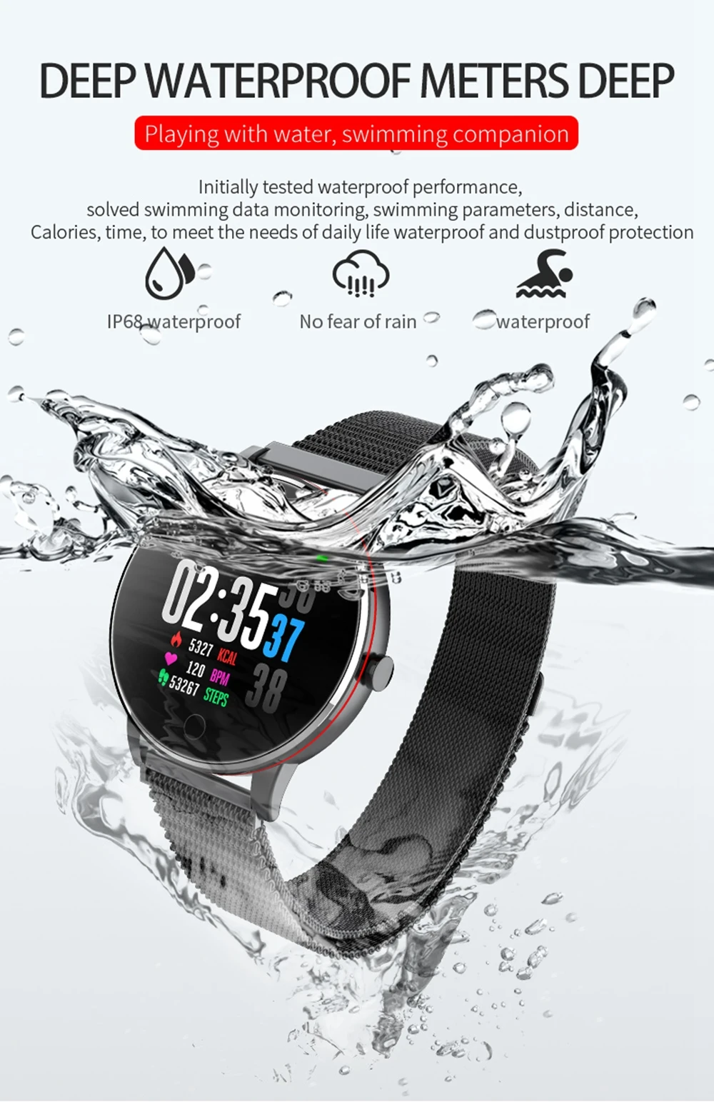 Geekbes WR14 Смарт-часы 1," ips цветной экран Smartwatch металлический корпус IP67 умный Браслет монитор сердечного ритма во время сна мульти-спорт