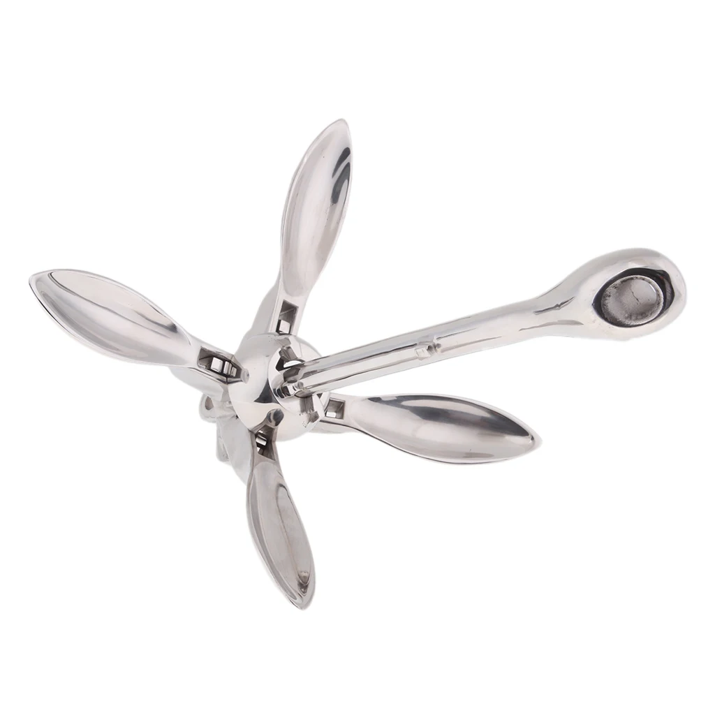 Universal Folding Grapnel Boat Anchors for Kayaks, Canoes, Paddle Boards, (Stainless Stee), (3.3 lb / 1.5 kg)