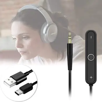 

Wireless Bluetooth Replacement Cable with Mic Volume Control Microphone for BoseQC35/QC25/QC2/OE2 Headphones Audio Cable