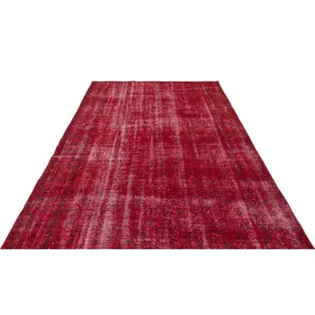 

Handmade Red Vintage Overdyed Turkish Area Rug 184x280 Cm-6'0''X9'2''