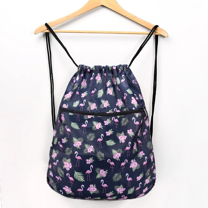 String Backpack Waterproof School for Gym Workout Outdoor Running Travel Cartoon Eco-Friendly