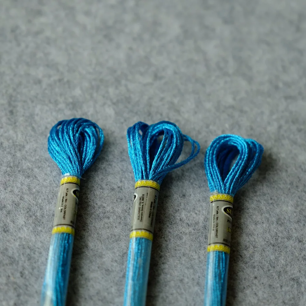 HH 3PCS Pack Platimum Color 6 Strands Art 317W High Sheen Metallic Embroidery Floss Cross Stitch Thread 8M each Skein | Дом и сад