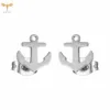 12 Pairs Lot Wholesale Earrings Anchor Stud Earrings Set Ear Lobe Piercing Ring Stainless Steel Jewelry Men Women Accessories 2
