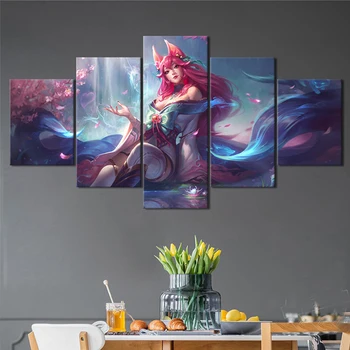 

5 pieces diamond embroidery Spirit Blossom Anime girl diamond painting full drill crystal 5d puzzle mosaic cross stitchZP-3979