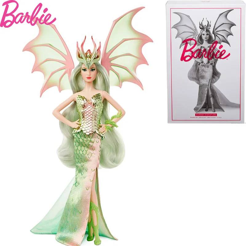 

Barbie Signature Mythical Muse Fantasy Dragon Empress Doll 15-In Collectible with Pastel-Colored Hair and Wings Girl Toy Gift