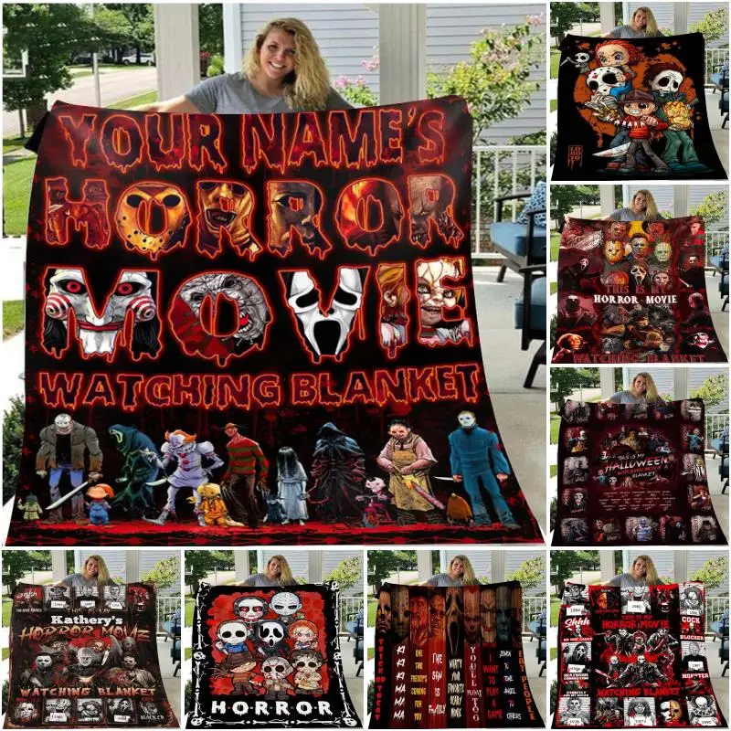 Halloween Michael Myers Horror Movie 3D Soft Throw Blanket Lightweight Flannel Fleece | Дом и сад