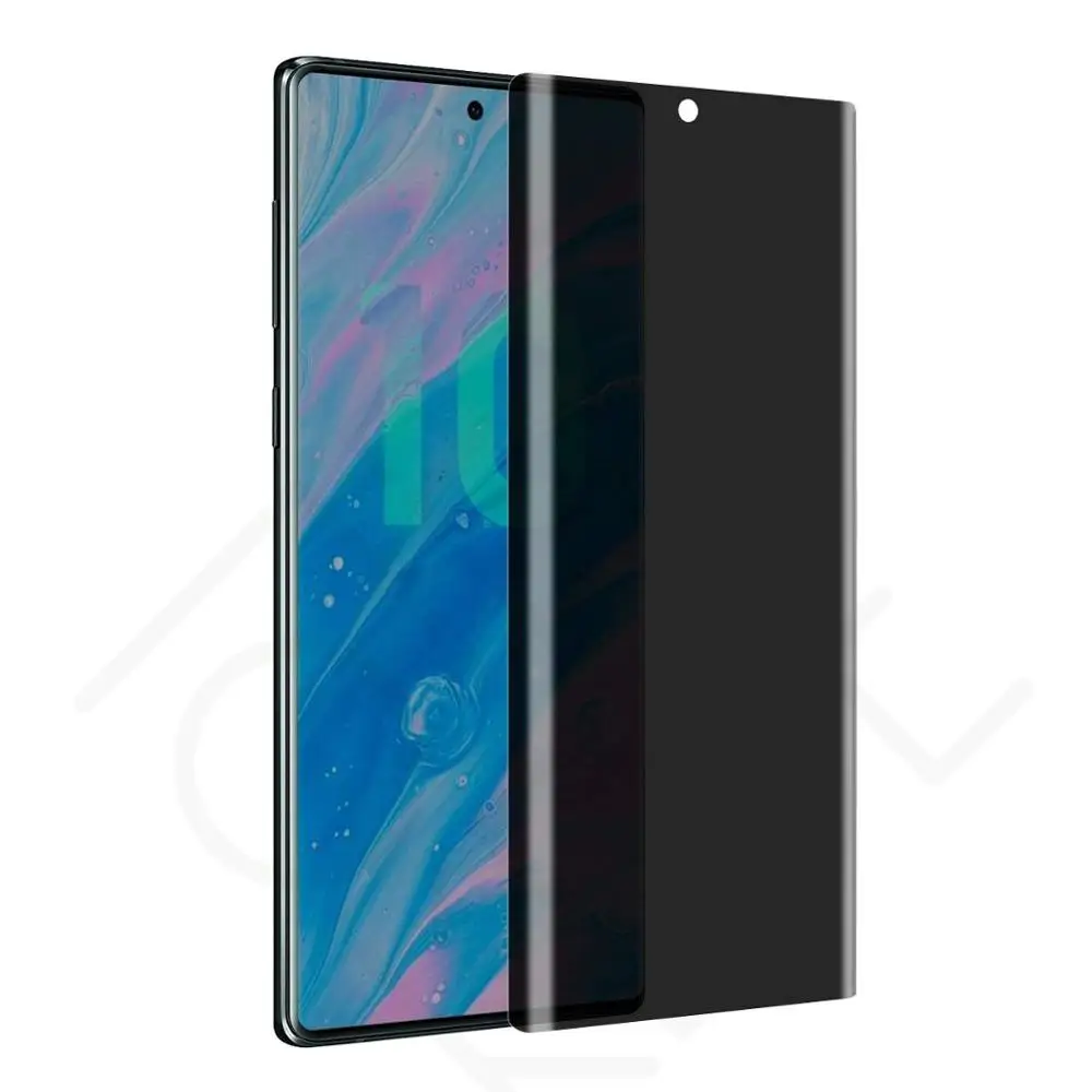 9H 3D полное покрытие надежное закаленное стекло для SAMSUNG Galaxy Note 8 9 10 S8 S9 S10 PLUS Note10 Pro Анти шпионский протектор экрана