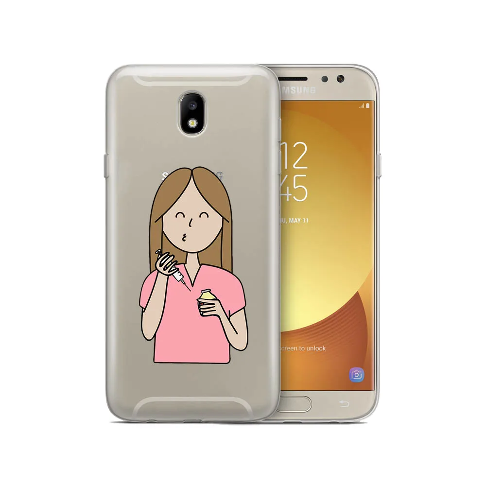 Медсестра здоровье и принтом «сердце», чехол для телефона для Samsung Galaxy J2 Pro J3 J4 J5 J6 J7 J8 ЕС плюс чехол Etui - Цвет: C34
