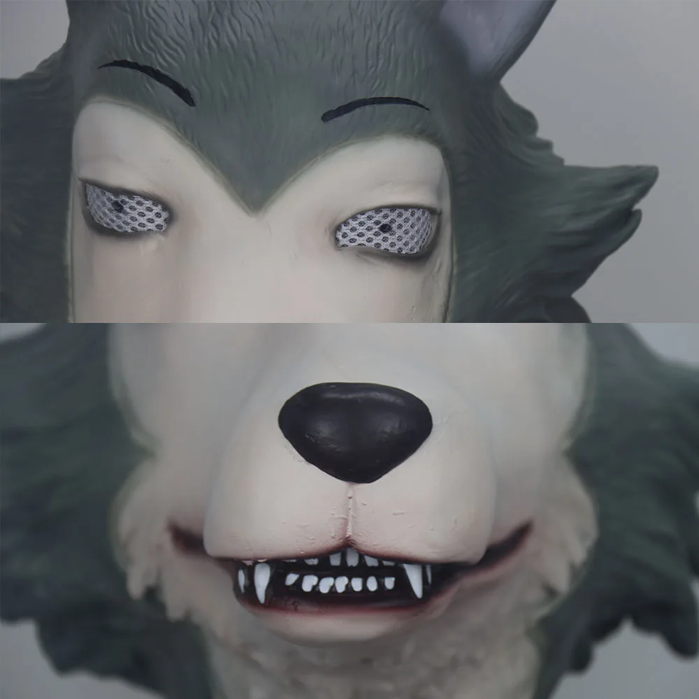 Аниме BEASTARS легоши Волк Маска Косплей животных латексные маскарадные маски на