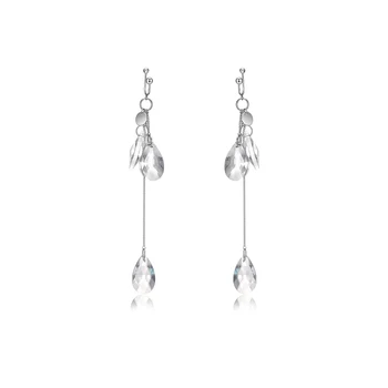 

Clear Design Exaggerated Gemstone Ear Pendant Earrings Female Temperament Long Ear Stud Ear Stud Female